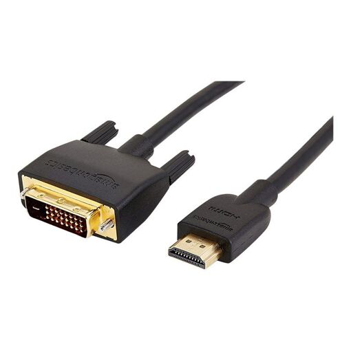 Adaptateur câble AmazonBasics HDMI vers DVI-D - 3 m blindé avec connecteurs filetés