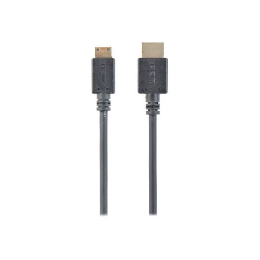 Câblexpert Gembird - Câble HDMI avec Ethernet - Connecteur mini HDMI Type C mâle de 19 broches à HDMI mâle - 3 m - Compatible 4K