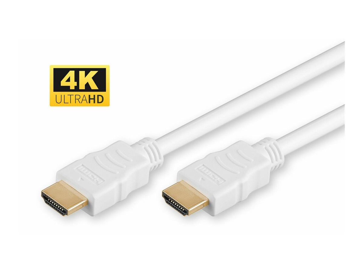 MicroConnect High Speed HDMI Cable with Ethernet - 5m - White