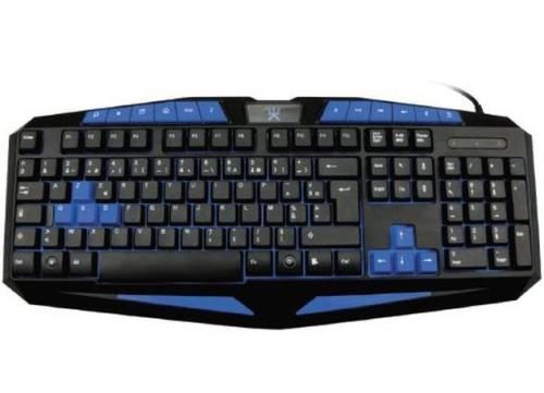 Alpha Omega Players Cronos C19 Retro-Lit Keyboard - Black and Blue