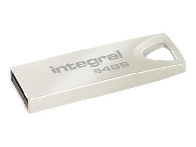 Integral Metal ARC USB Drive - 64GB - USB 2.0