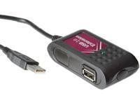 Roline 2-Port USB Extension Cable, 5m - Black, USB 2.0