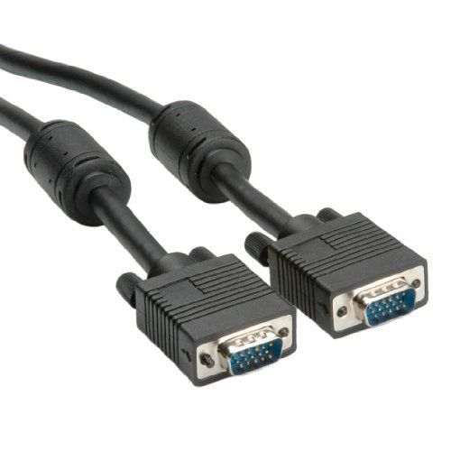 Roline VGA Cable with Ferrite Cores, 6m - HD15 M/M Adapter