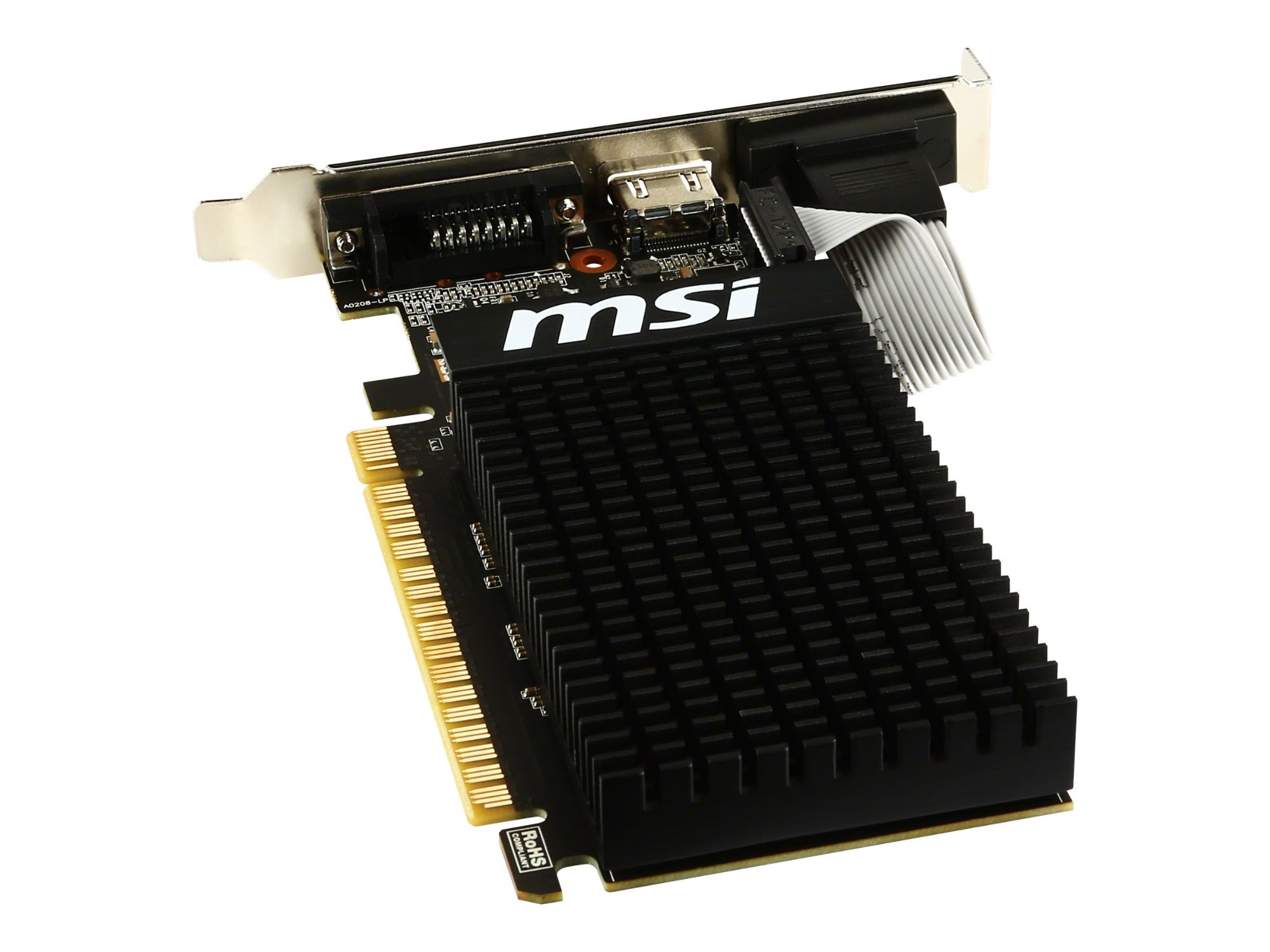 MSI GT 710 2GD3H LP - Graphics Card - GF GT 710 - 2GB DDR3 - Low Profile PCIe 2.0 x16 - DVI, D-Sub, HDMI