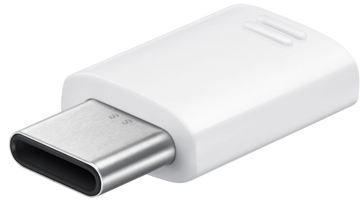 Samsung USB Adapter - Micro-USB B to USB-C 24-pin (M) - USB 2.0 - White