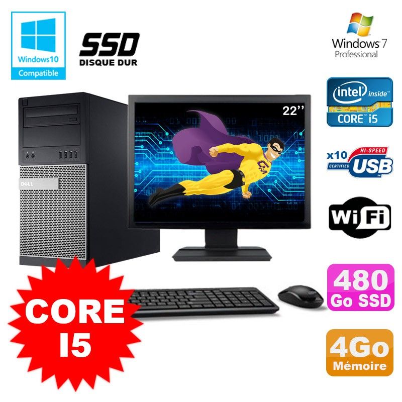 Dell Optiplex 790 Desktop PC - Core i5, 4GB RAM, 480GB SSD, Windows 7