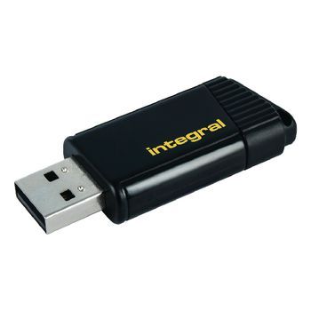 Integral Pulse USB Flash Drive - 64GB - USB 2.0 - Yellow
