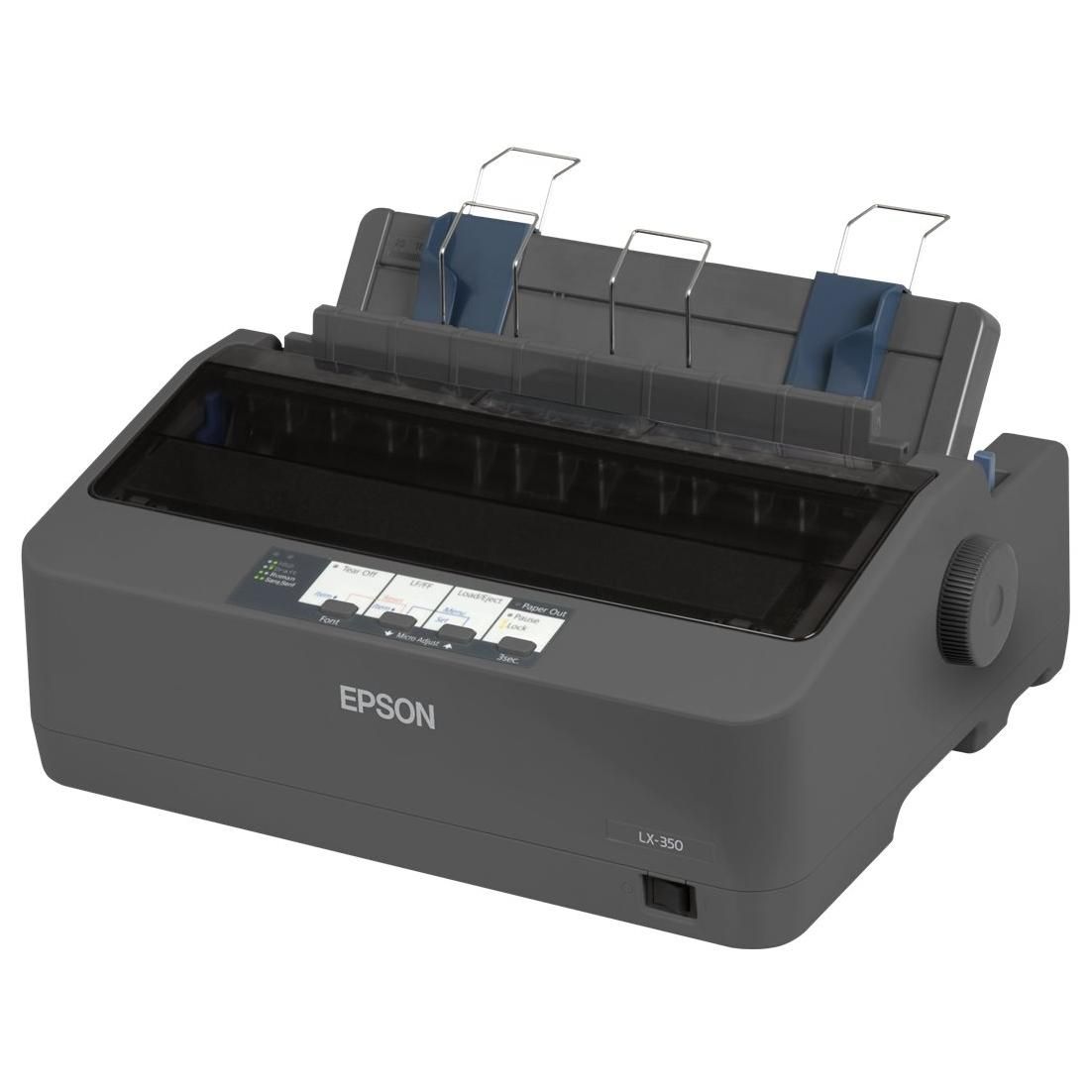 Epson LX350 Printer - Monochrome Matrix - 9 Pin - Up to 357 CPM - Parallel, USB, Serial