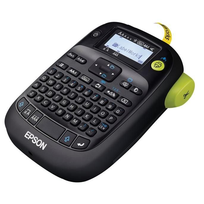 Imprimante à étiquettes Epson LabelWorks LW-K400VP - Monochromatique - Transfert thermique - Rouleau de 1,8 cm - 180 dpi - Jusqu'à 6 mm/s - Coupeur - Impression en 4 lignes - Noir, Vert, Gris clair