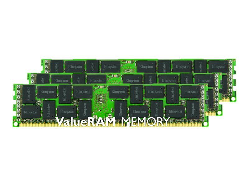 Kingston ValueRAM - DDR3 Kit - 48GB (3x16GB) - 240-Pin DIMM - 1600MHz/PC3-12800 - CL11 - 1.5V - ECC Registered Memory