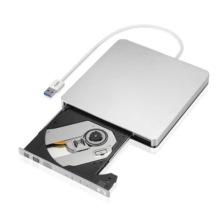 Unidad de Lectura y Grabación CD-DVD-RW Canava USB 2.0 - Gris