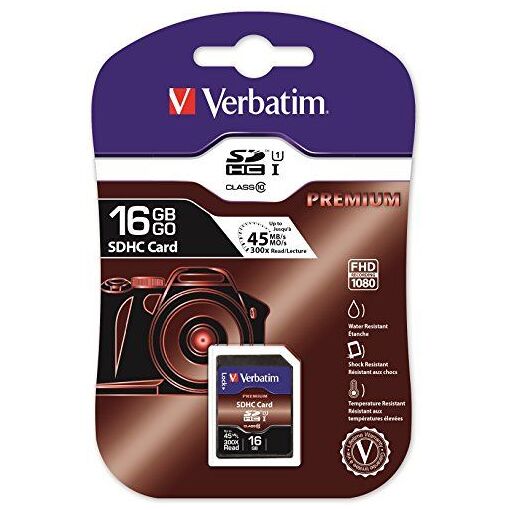 Verbatim 16GB SDHC Class 10 Memory Card