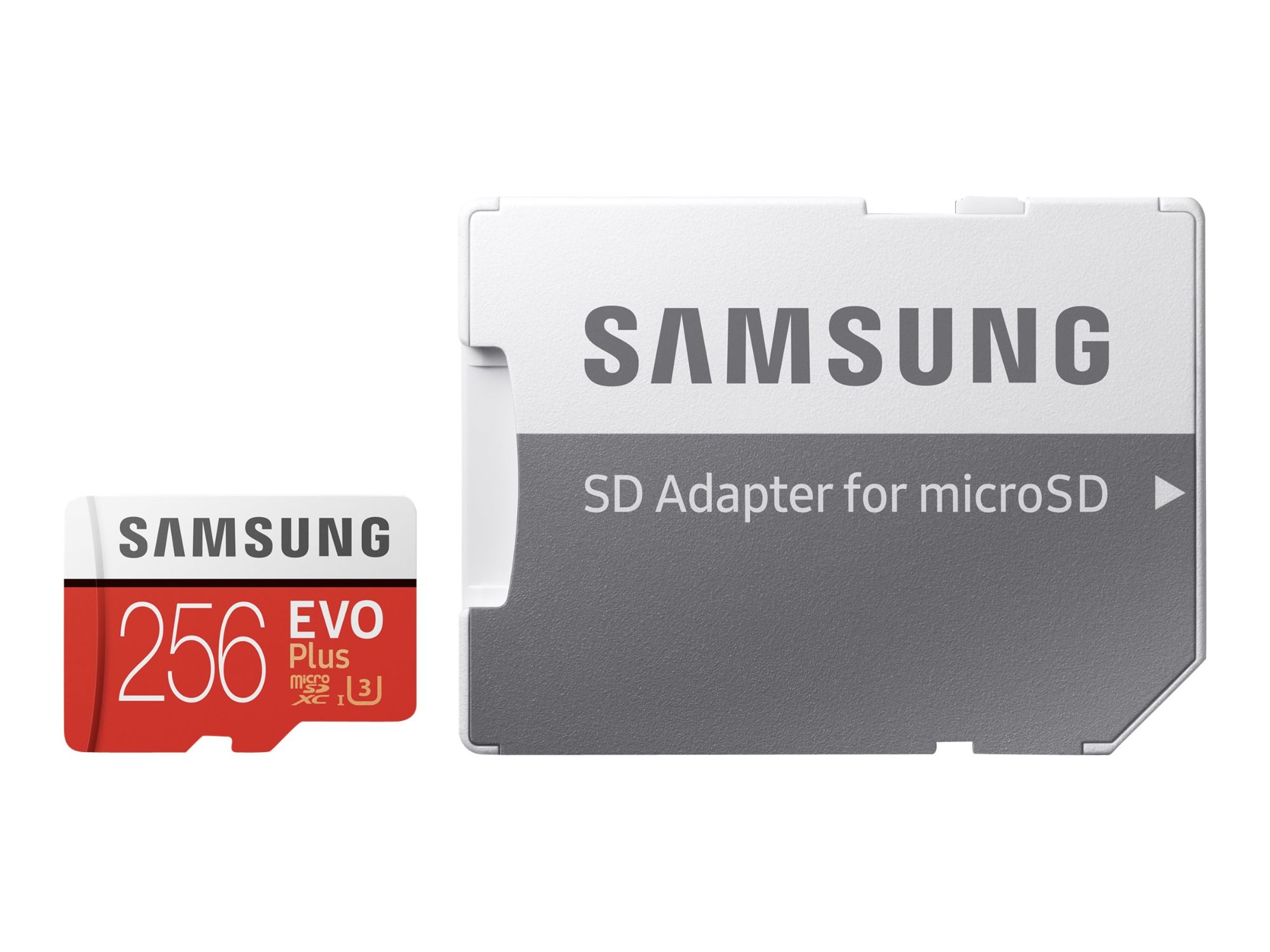 Carte mémoire Samsung EVO Plus 256 Go (MicroSDXC UHS-I U3/Classe 10 avec adaptateur SD)