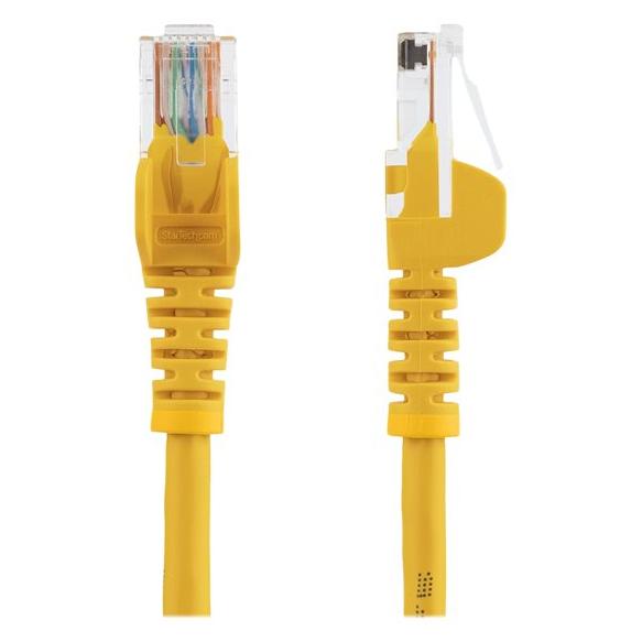 StarTech 10ft Yellow UTP Cat5e Hookless Ethernet Cable - RJ45 to RJ45