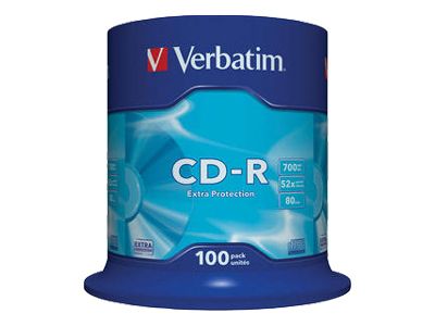 Verbatim 100x CD-R - 700MB (80min) 52x Spindle