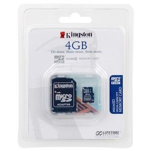 Kingston 4GB Memory Card + SD Adapter for Samsung CHAT S3570