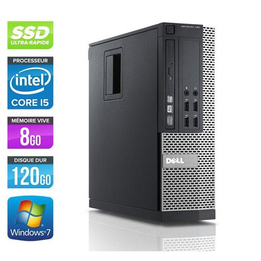 Dell Optiplex 790 SFF - Intel Core i5-2400 / 3.10 GHz - 8GB RAM - SSD 120GB - DVD - Ethernet Gigabit - Windows 7 Profesional