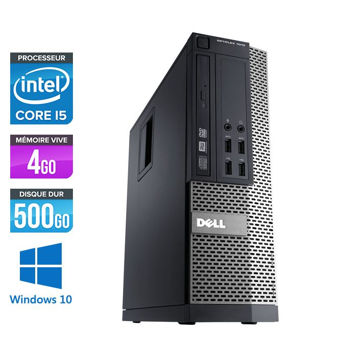 Dell Optiplex 790 SFF - Intel Core i5-2400 / 3.10 GHz - 4GB RAM - 500GB HDD - DVD - Gigabit Ethernet - Windows 10 Pro