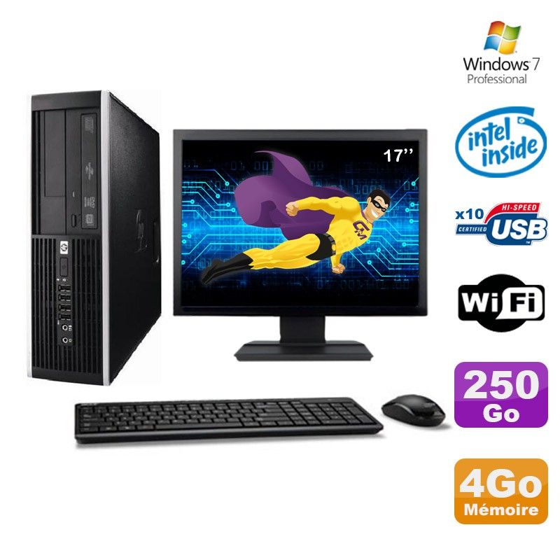 HP Elite 6000 Pro SFF Desktop PC - Intel E5400 2.7GHz, 4GB RAM, 250GB HDD, WiFi, Windows 7 Pro