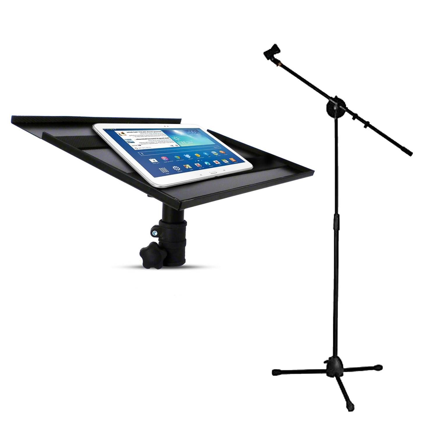 Ibiza Sound SLAP150 Laptop/Tablet Stand with 2 Microphone Telescoping Feet