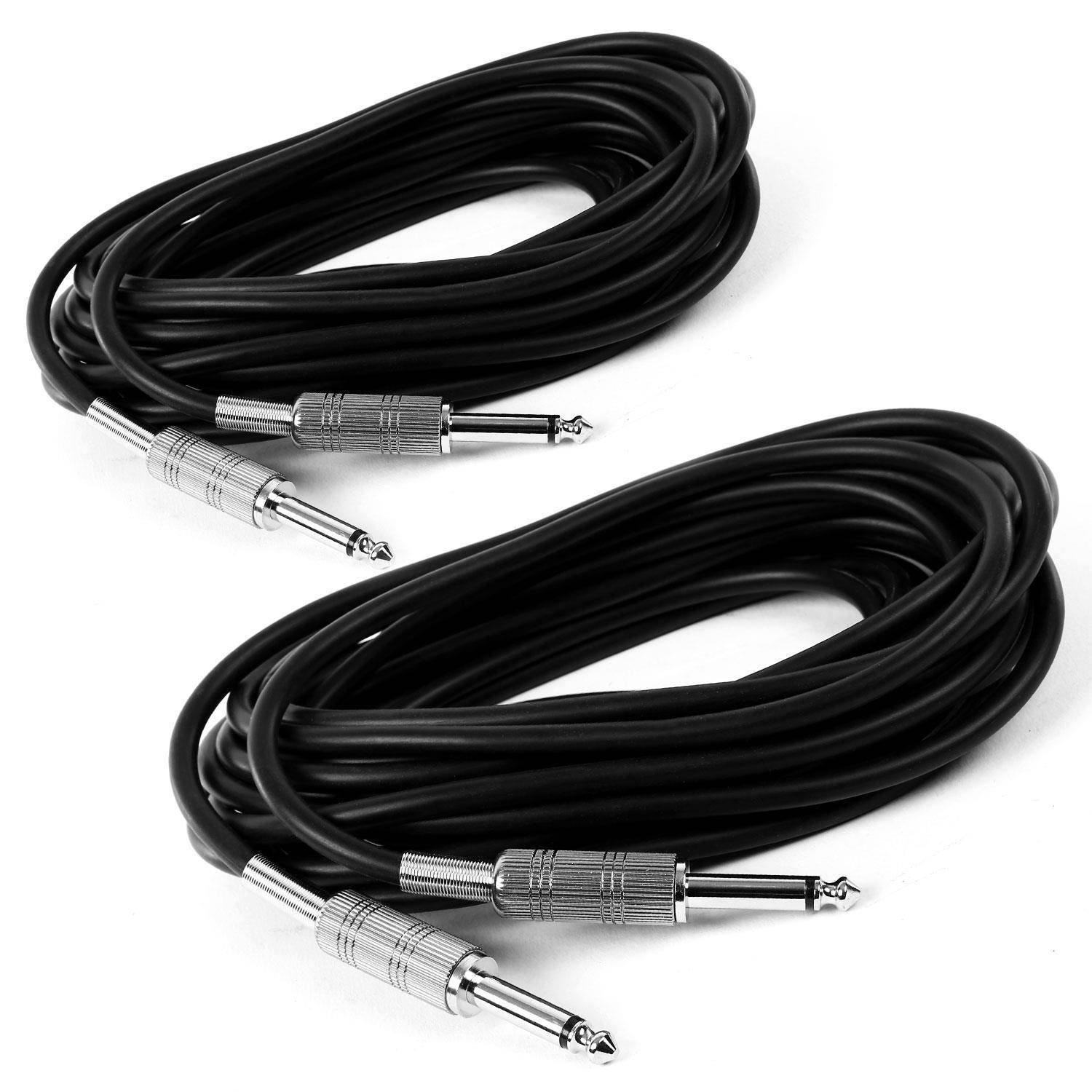 Ibiza Sound 2x Mono Jack 6.35mm Cable, 10m (CS10JJ)