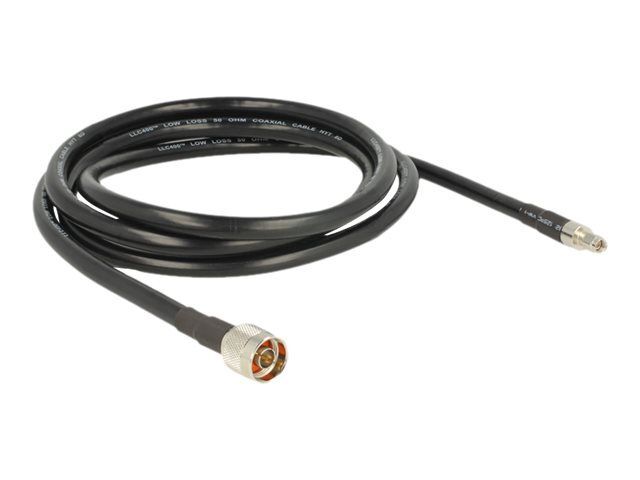 Delock CFD400 LLC400 low loss - Câble d'antenne - connecteur N (P) pour RP-SMA (P) - coaxial - noir