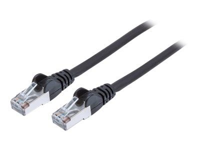 Cable de red IntelaNet Cat6, 2m, Negro, Sin enganche, Botonado, Garantía de por vida