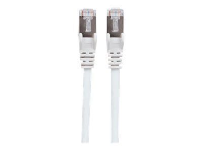 Intellinet Network Patch Cable, Cat6, 1m, White, Copper, S/FTP, LSOH / LSZH, PVC, RJ45, Gold Plated Contacts, Snagless, Booted, Lifetime Warranty, Polybag - Cordon de raccordement - RJ-45 (M) pour RJ-45 (M) - SFTP, PiMF - CAT 6 - sans halogène...