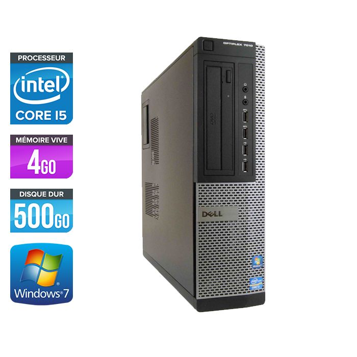 Dell Optiplex 7010 Desktop - Intel Core i5-3470 / 3.20 GHz - 4GB RAM - 500GB HDD - DVDRW - Gigabit Ethernet - Windows 7 Professional
