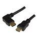 StarTech 2m High Speed HDMI Cable 4K Ultra HD - Left Angle HDMI to HDMI Bend Cable - Male/Male - Black, Gold Plated