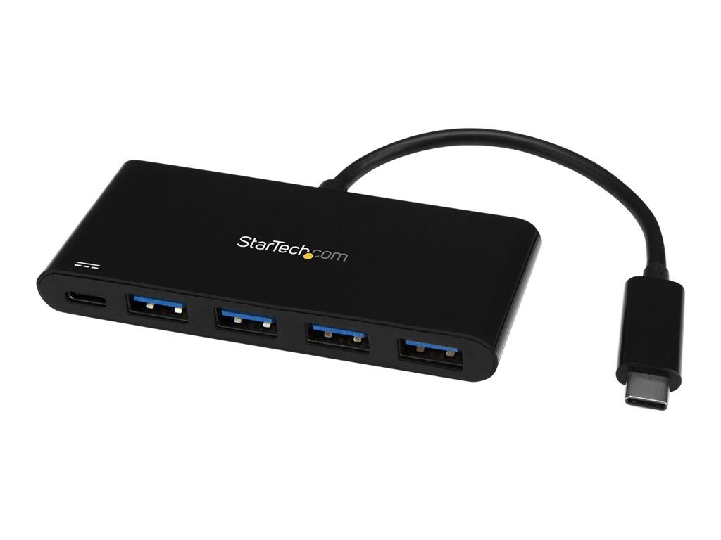 Hub StarTech.com USB 3.0 de 4 puertos - Entrega de energía - USB-C a 4x USB-A - Concentrador de escritorio