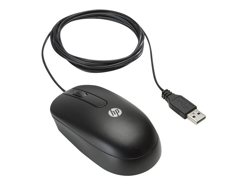 HP - Mouse - Right-handed and Left-handed - Laser - 3 Buttons - Wired - USB - Smart Buy