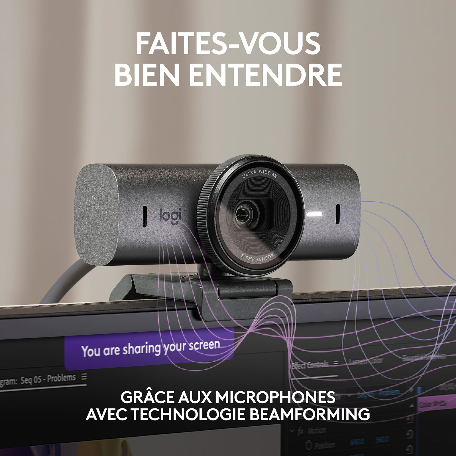 Webcam Logitech MX BRIO Grafito