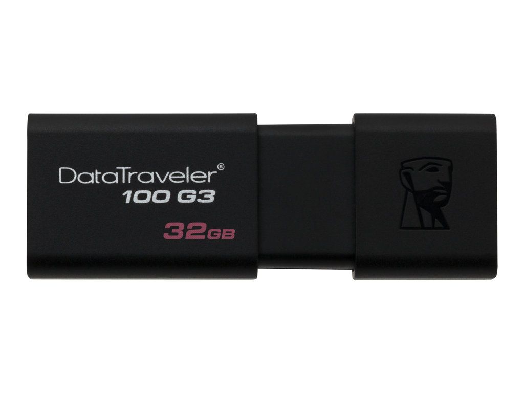 Kingston DataTraveler 100 G3 USB 3.0 Flash Drive - 32GB - Black