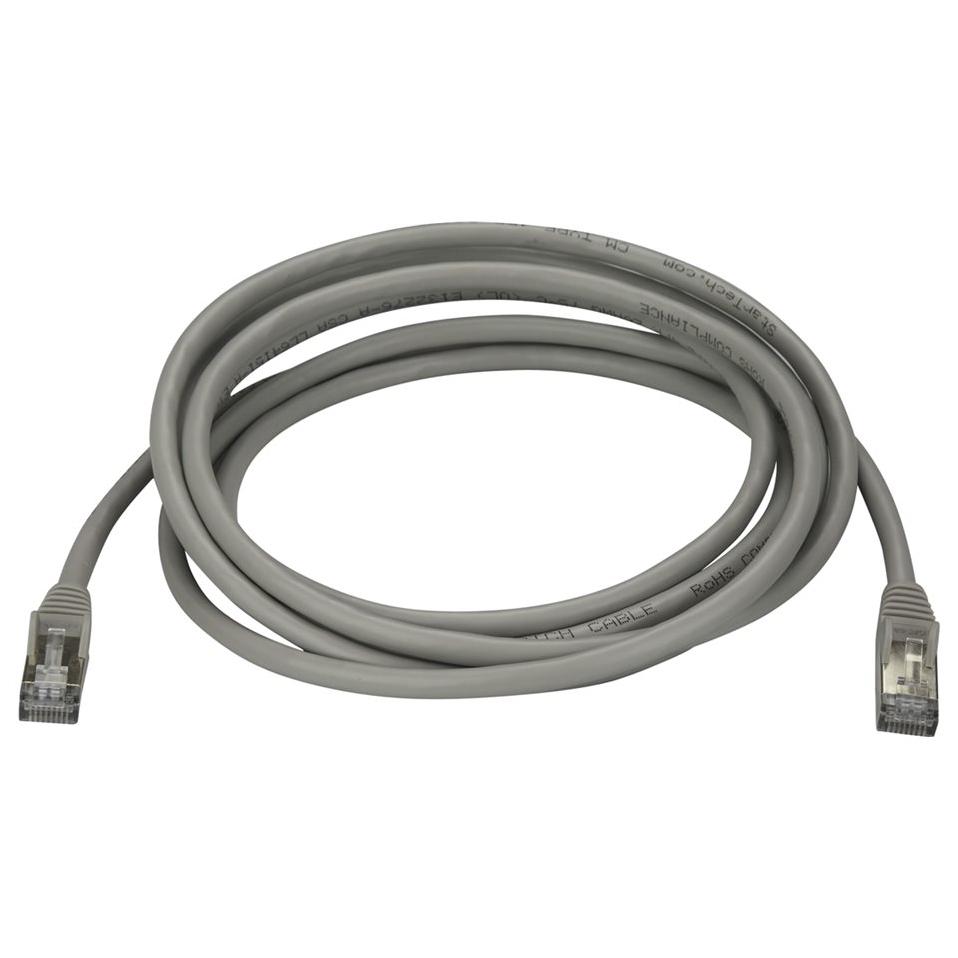 StarTech 3m CAT6A Ethernet Cable, 10G Shielded Snagless PoE Cord, Grey