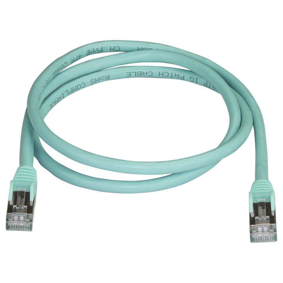 StarTech 1m CAT6A Ethernet Cable, Aqua