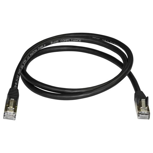 StarTech 1m CAT6A Ethernet Cable, Black