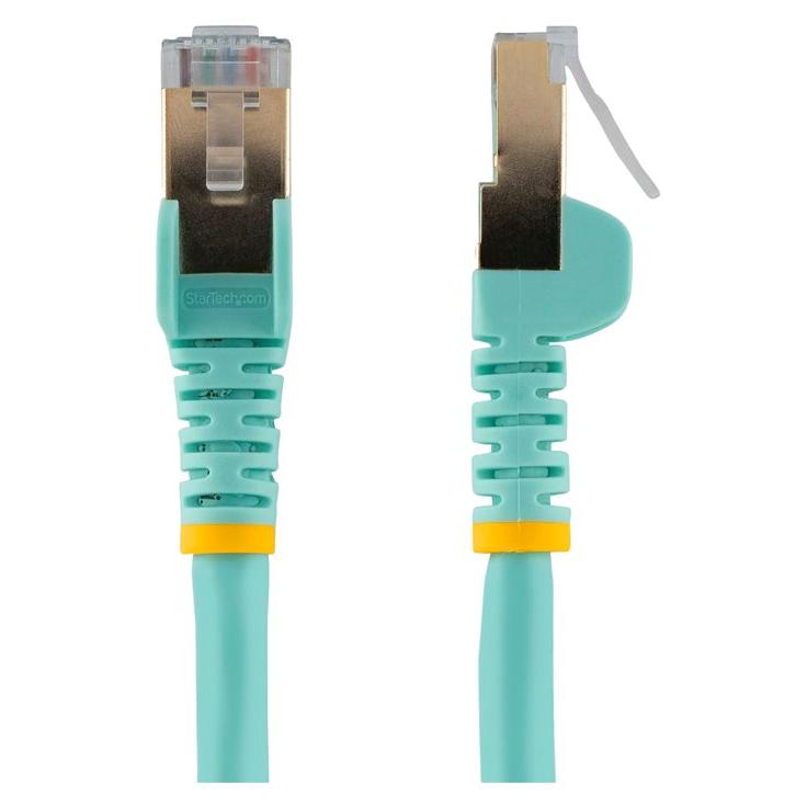 StarTech 2m CAT6A Ethernet Cable, Shielded, Aqua