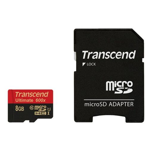 Transcend Ultimate 8GB MicroSDHC Card (UHS-I Class 1/Class 10, 600x)