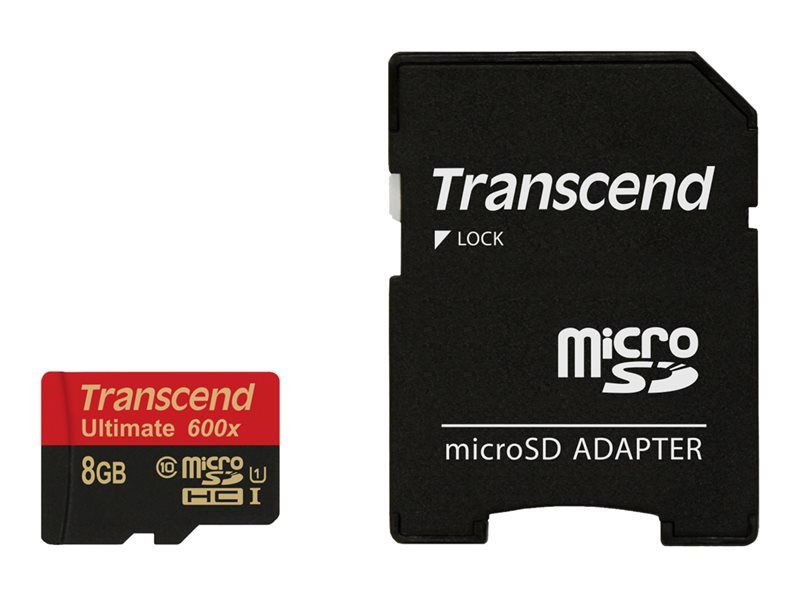 Transcend Ultimate 8GB MicroSDHC Card (UHS-I Class 1/Class 10, 600x)