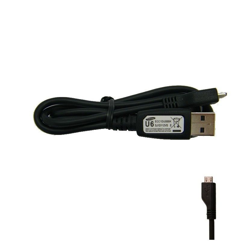 SPARFIX® Samsung Micro USB Data Cable ECC1DU0BBK for Galaxy Note 2, S3, S, S2, ACE, Mini, Wave... (Black)