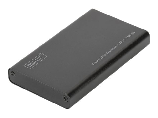 Digitus External Enclosure - mSATA to USB 3.0 Adapter - Black