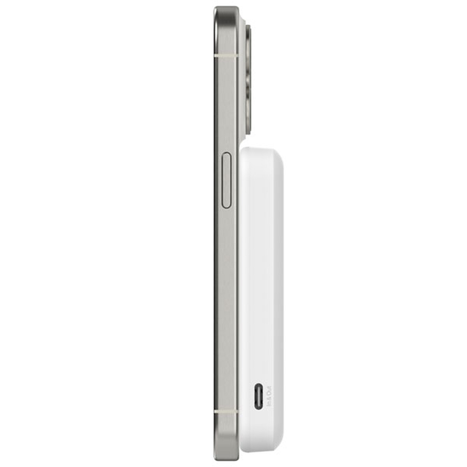 Belkin 8K Magnetic External Battery with Qi2 and Stand Function (White)