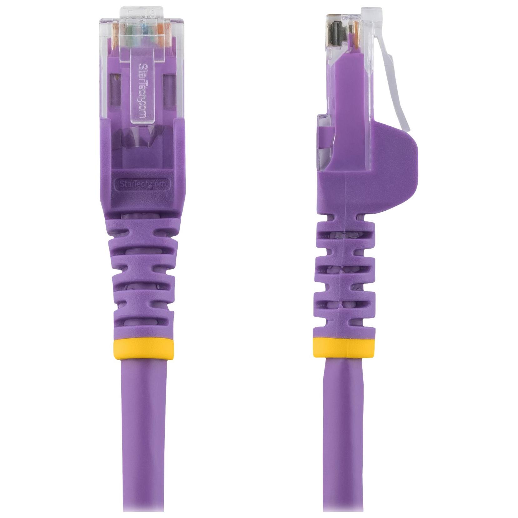 StarTech 1m CAT6 Ethernet Cable, 10 Gigabit, Snagless, Purple