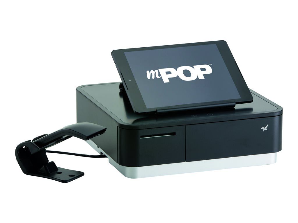 Star mPOP Thermal Receipt Printer - 58mm Roll - Up to 100mm/s - USB, USB Host, Bluetooth 2.1 - Cutting Tool - Black