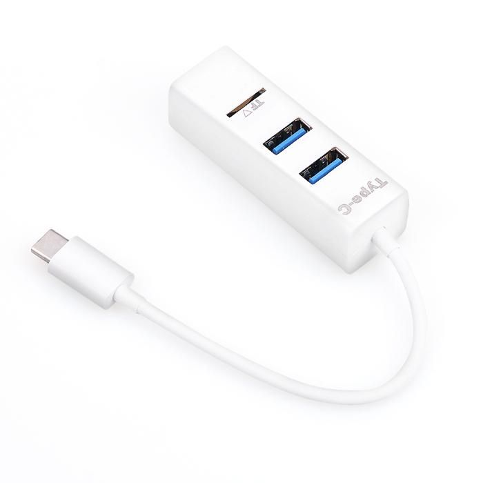 Ebtek 3-in-1 USB Type-C to 3 USB 3.0 Hub + TF Card Reader