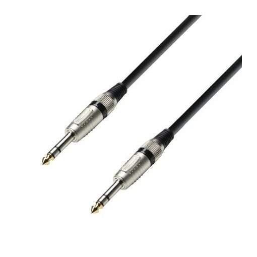 Cable de audio Adam Hall K3BVV0300 - Jack estéreo de 6,35 mm a Jack de 6,35 mm - 3 m