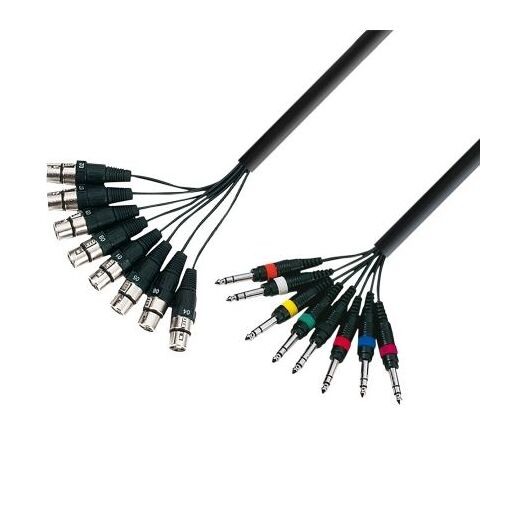 Adam Hall Multi-Pair Cable - 8 x Female XLR to 8 x 6.35mm TRS Stereo Jack