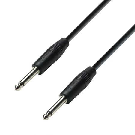Adam Hall - K3S215PP0300 - 2 x 1.5mm² Mono Cable, 6.35mm Jack to 6.35mm Jack - 3m