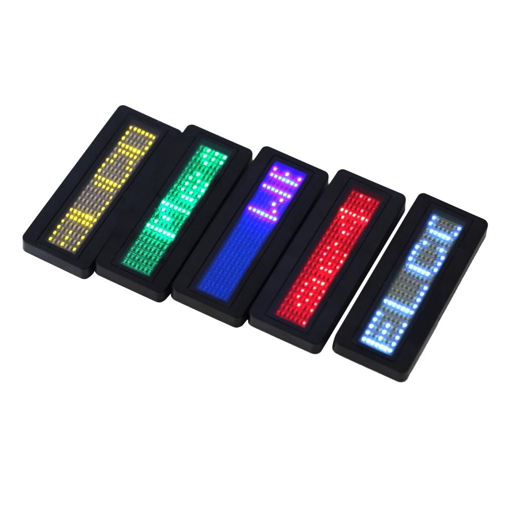 Buycool LED Programmable Scroll Name Message Badge Digital Display